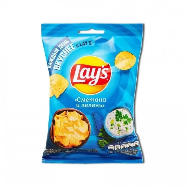 Чипсы Lay’s сметана и зелень