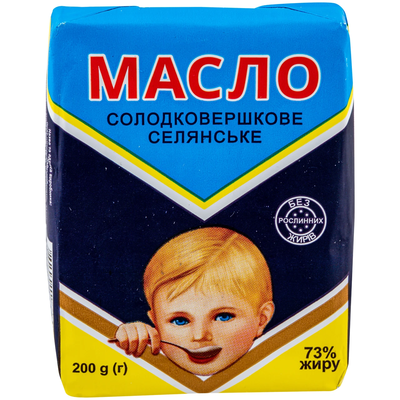 Масло Селянське сладкосливочное 73% 180г